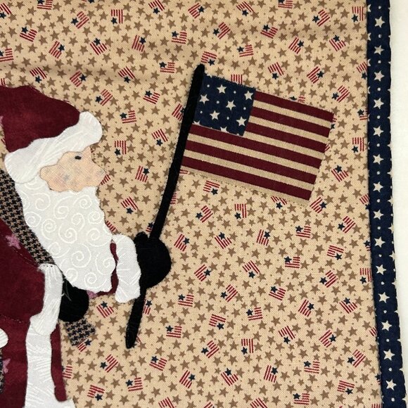 Star Spangled Santa with Bag Christmas Wall Hanging Quilt Primitive Debbie Mum - Picture 4 of 15